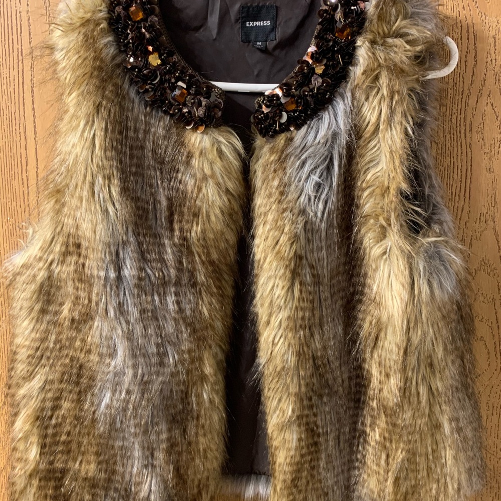 Faux fur vest